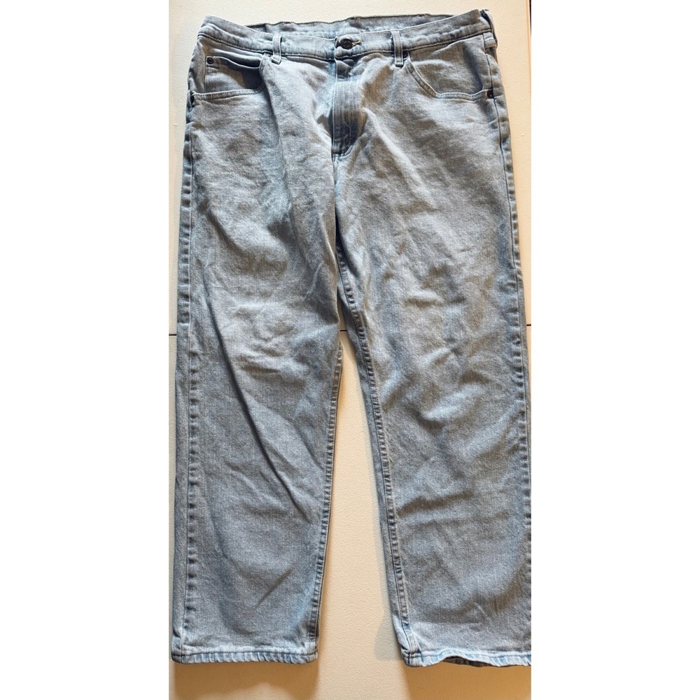 Wrangler Premium Quality Mens Straight Leg Light Wash Jeans 36x30 97FXVVB Blue